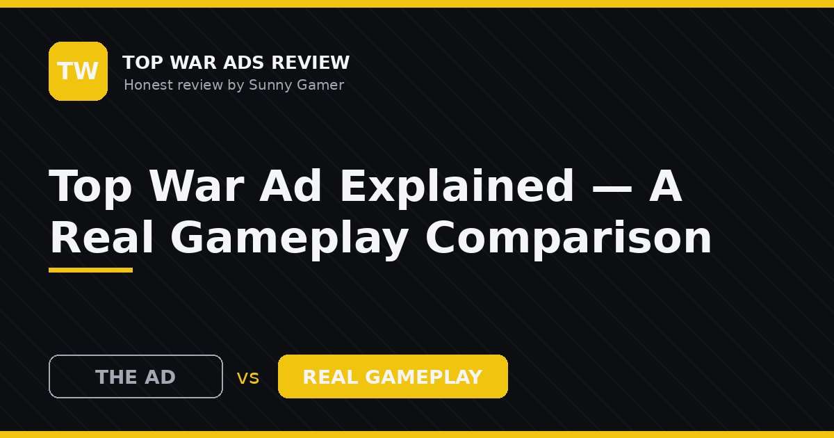 Top War Ad Explained — A Real Gameplay Comparison