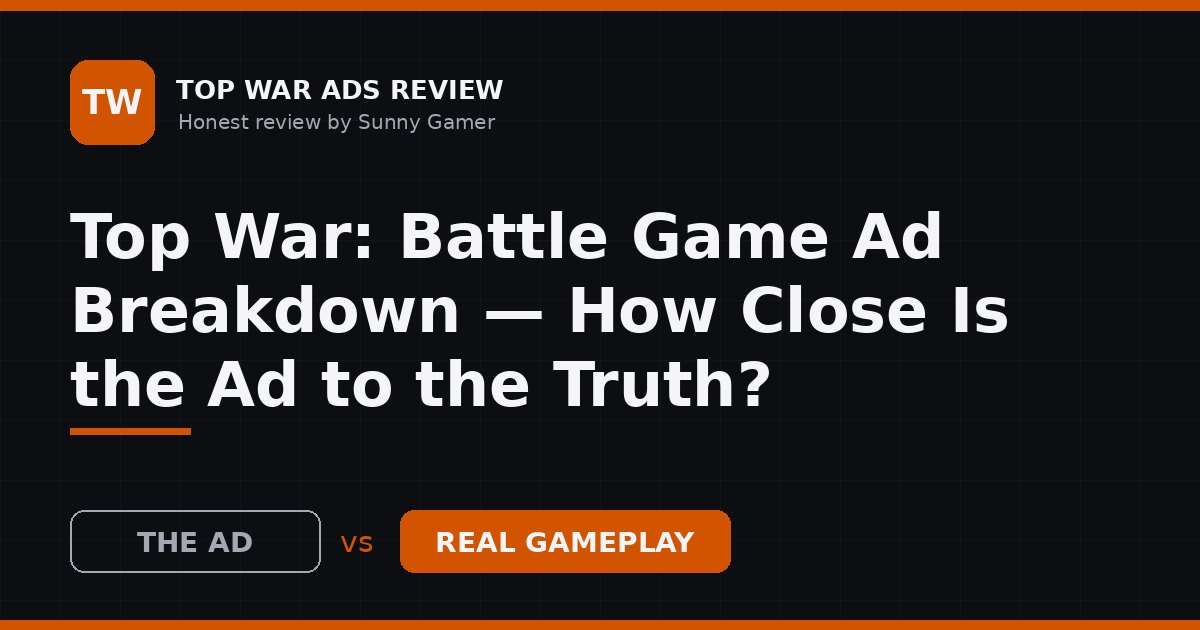 Top War: Battle Game Ad Breakdown — How Close Is the Ad to the Truth?