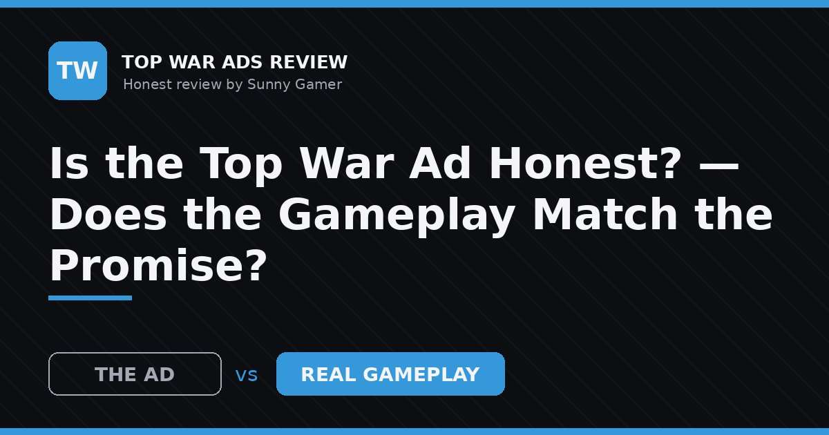 Is the Top War Ad Honest? — Does the Gameplay Match the Promise?