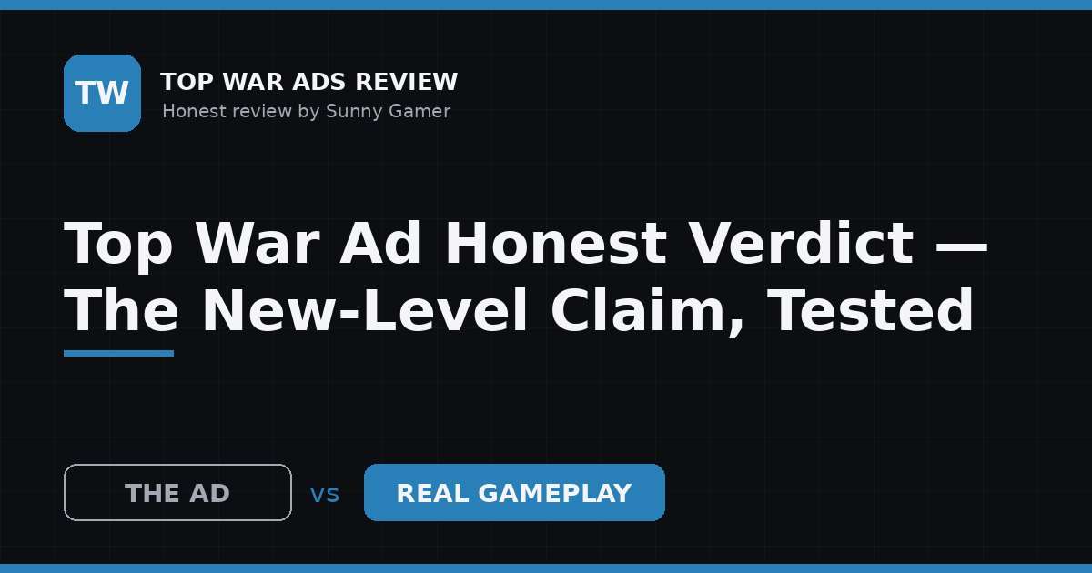 Top War Ad Honest Verdict — The New-Level Claim, Tested