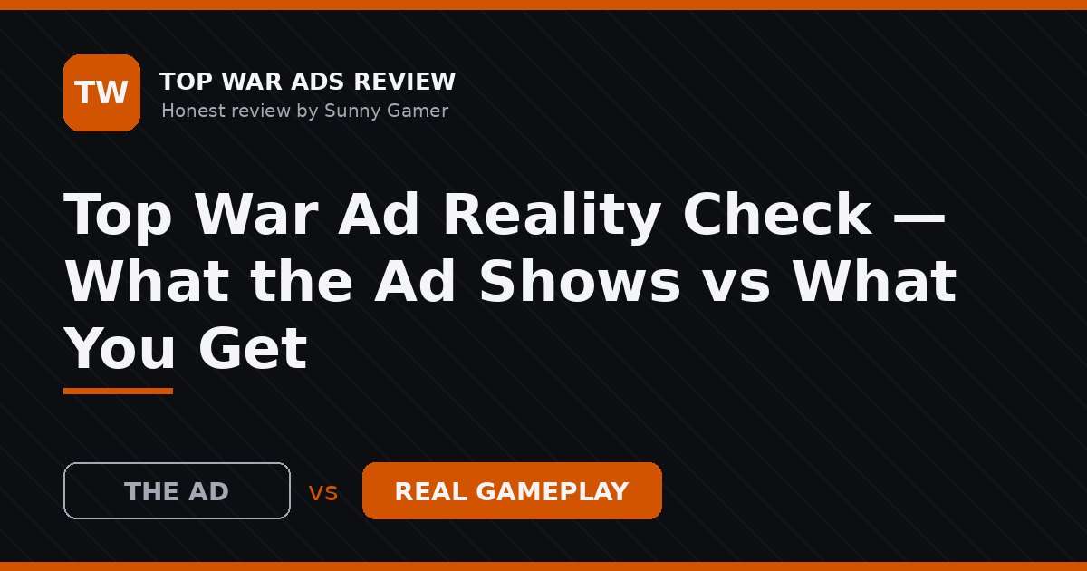 Top War Ad Reality Check — What the Ad Shows vs What You Get