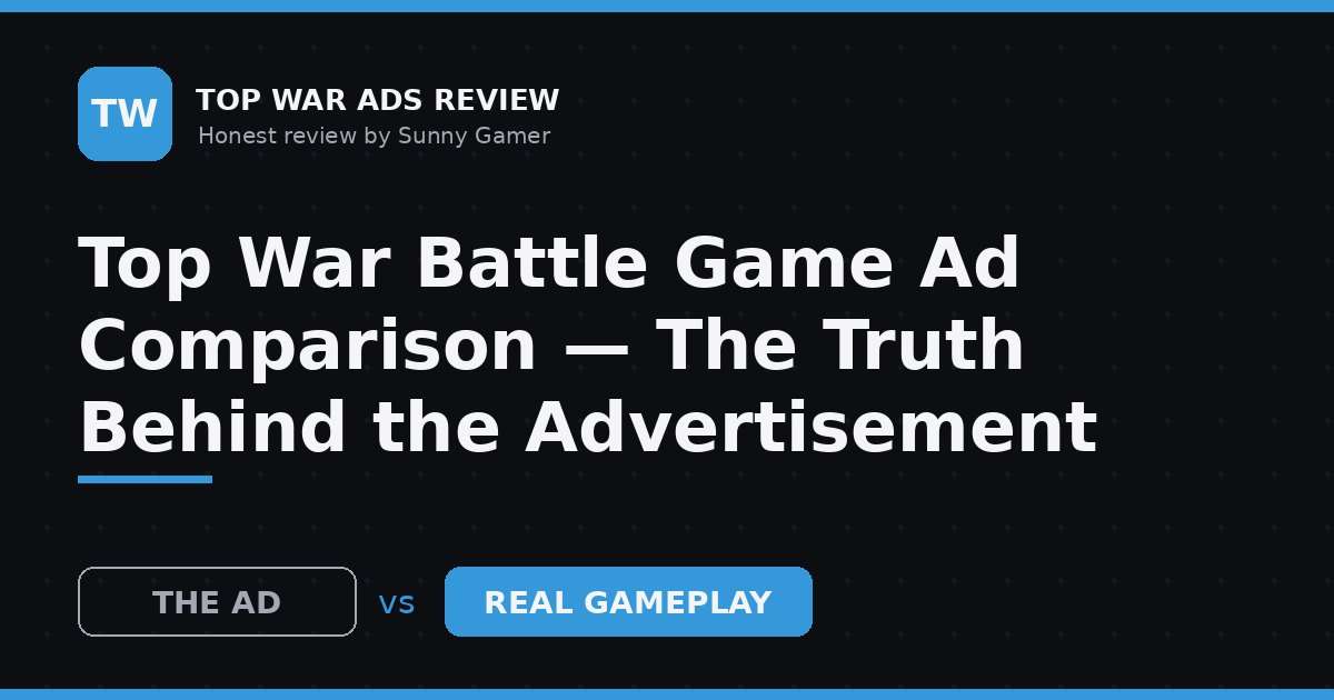 Top War Battle Game Ad Comparison — The Truth Behind the Advertisement