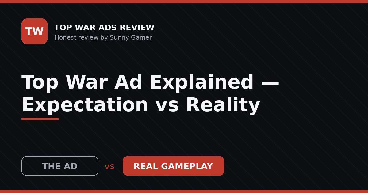 Top War Ad Explained — Expectation vs Reality