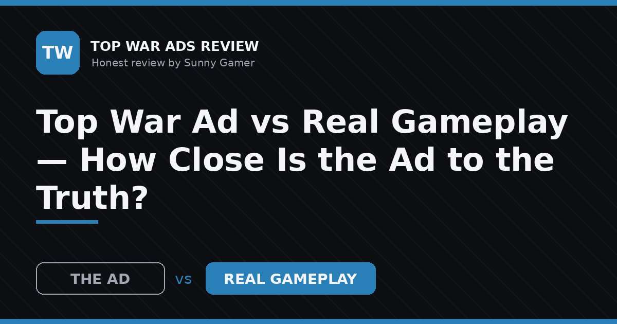Top War Ad vs Real Gameplay — How Close Is the Ad to the Truth?