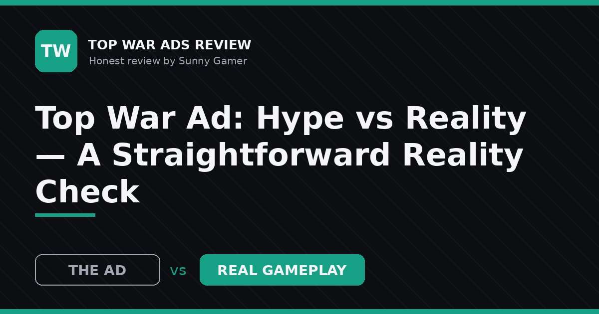 Top War Ad: Hype vs Reality — A Straightforward Reality Check