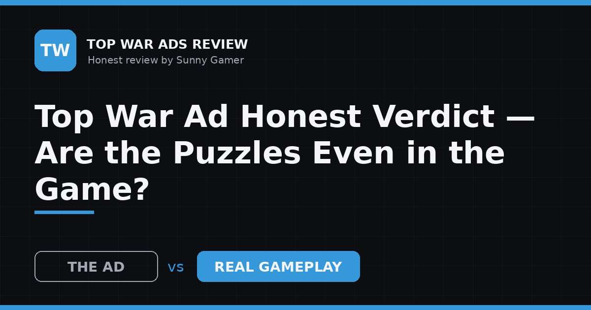 Top War Ad Honest Verdict — Are the Puzzles Even in the Game?