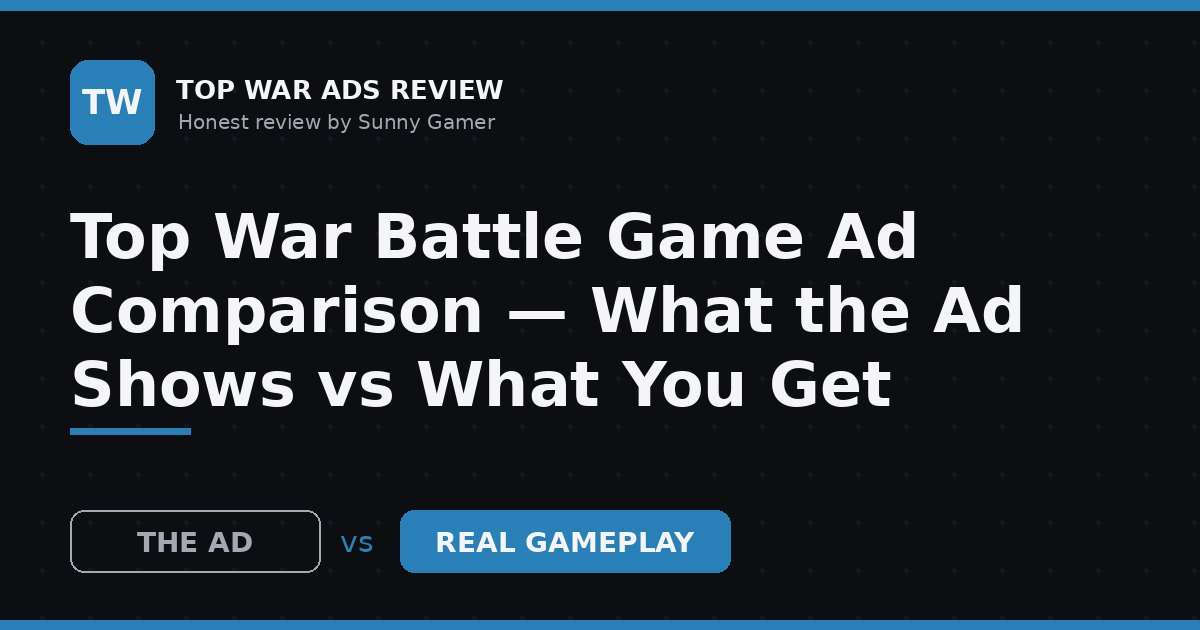 Top War Battle Game Ad Comparison — What the Ad Shows vs What You Get