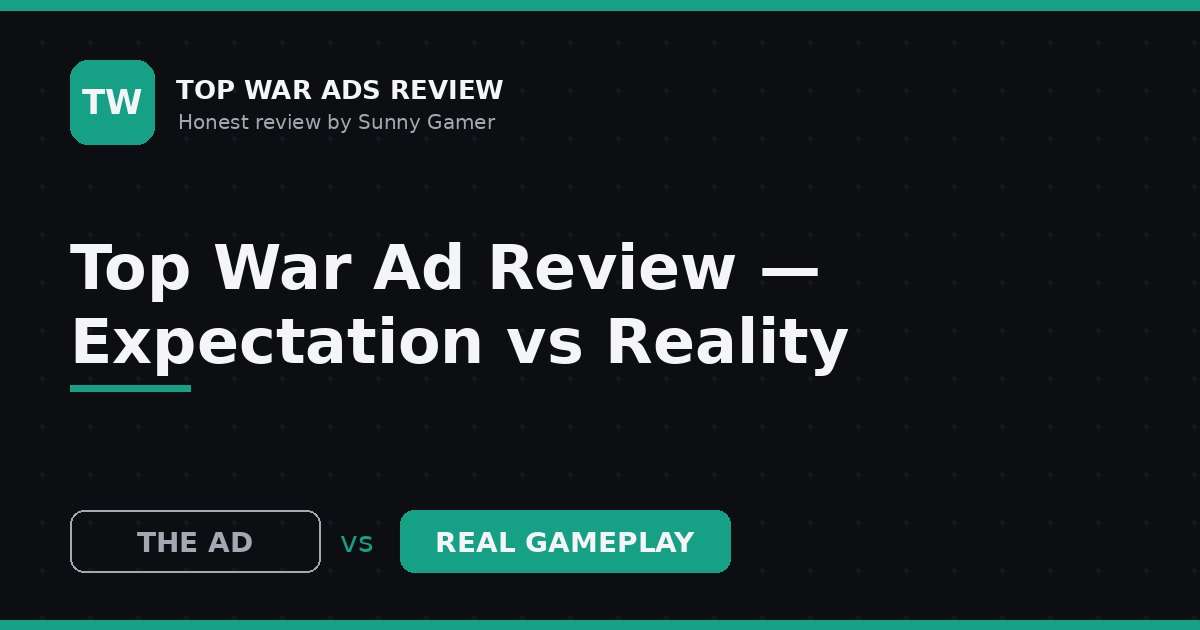 Top War Ad Review — Expectation vs Reality