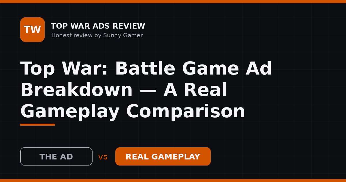 Top War: Battle Game Ad Breakdown — A Real Gameplay Comparison