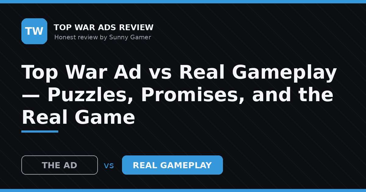 Top War Ad vs Real Gameplay — Puzzles, Promises, and the Real Game