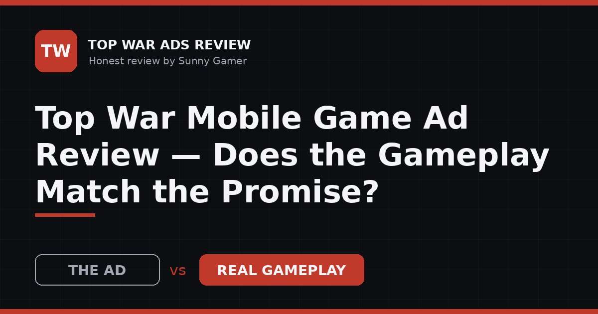Top War Mobile Game Ad Review — Does the Gameplay Match the Promise?