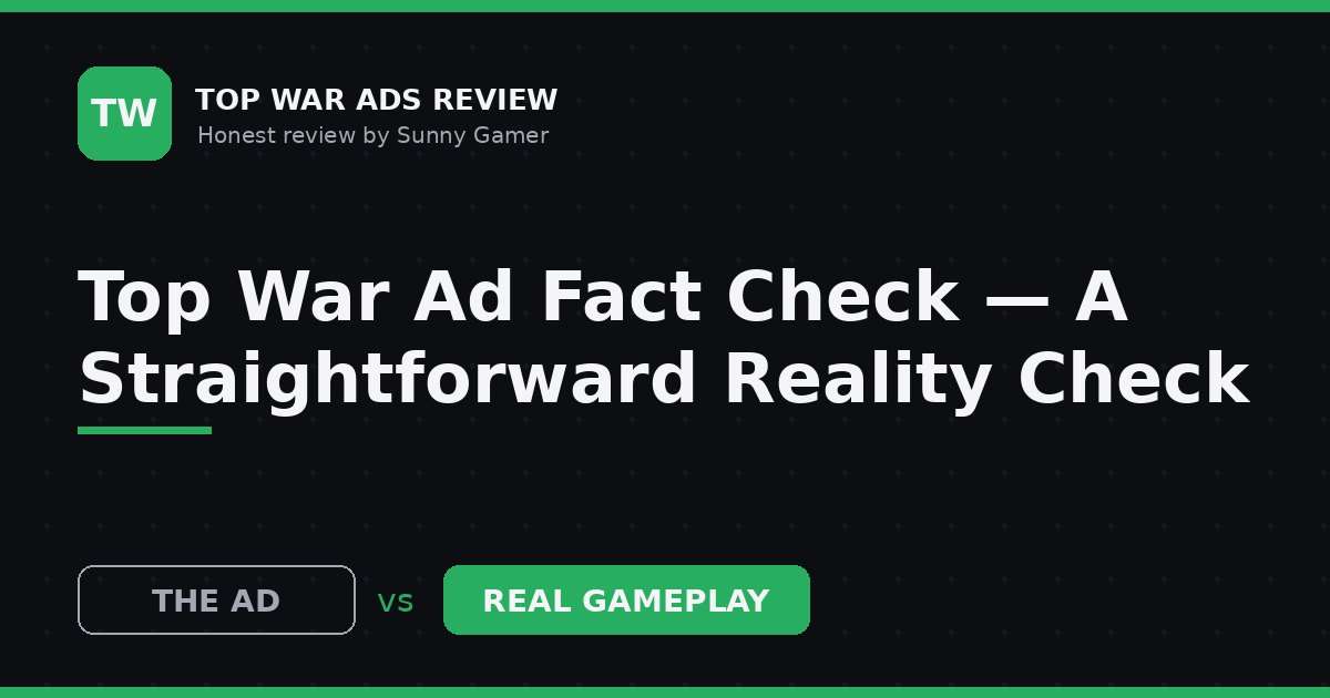 Top War Ad Fact Check — A Straightforward Reality Check