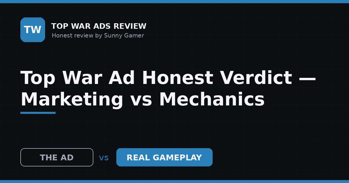 Top War Ad Honest Verdict — Marketing vs Mechanics