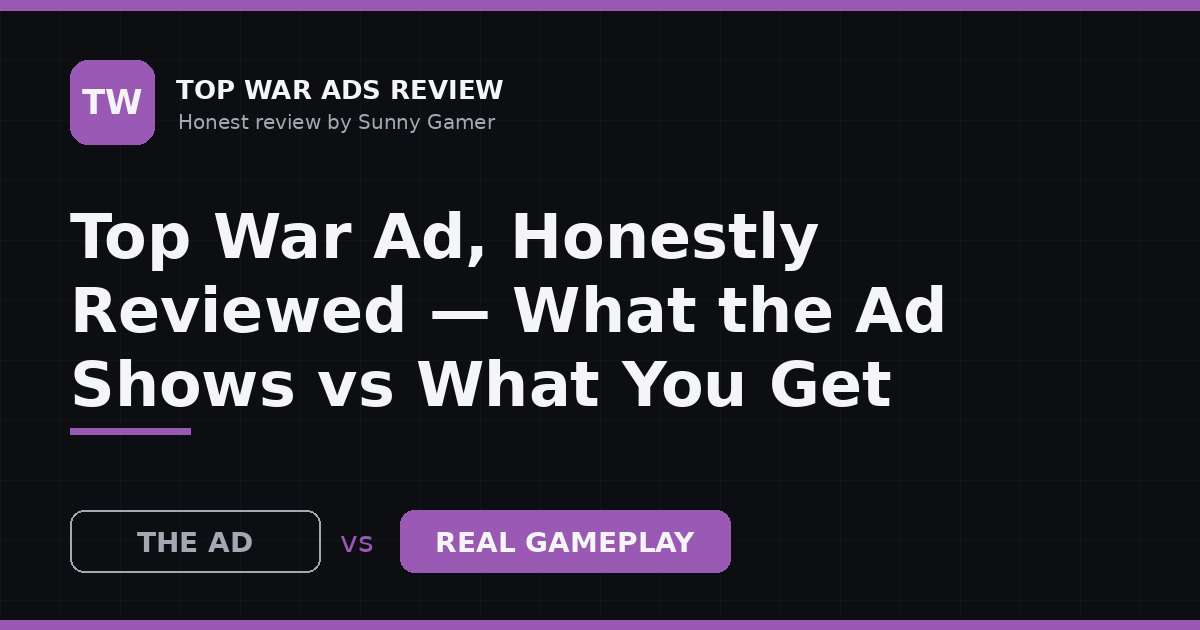 Top War Ad, Honestly Reviewed — What the Ad Shows vs What You Get