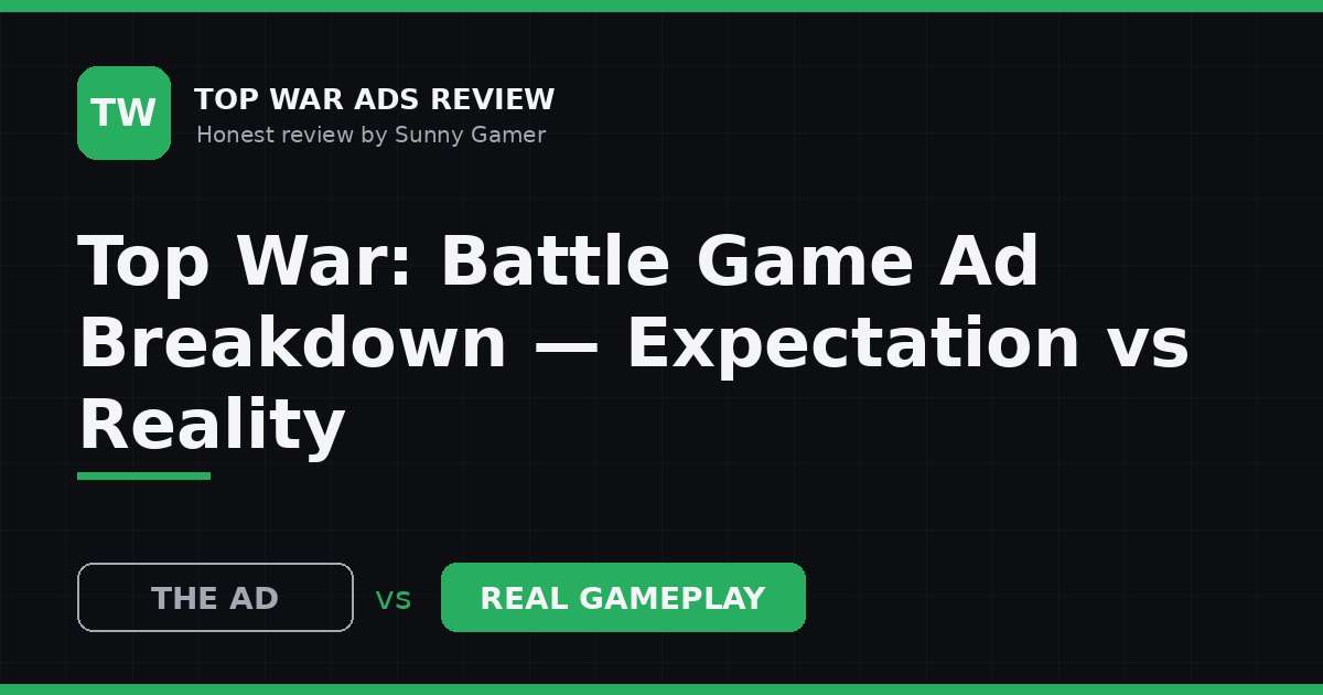 Top War: Battle Game Ad Breakdown — Expectation vs Reality