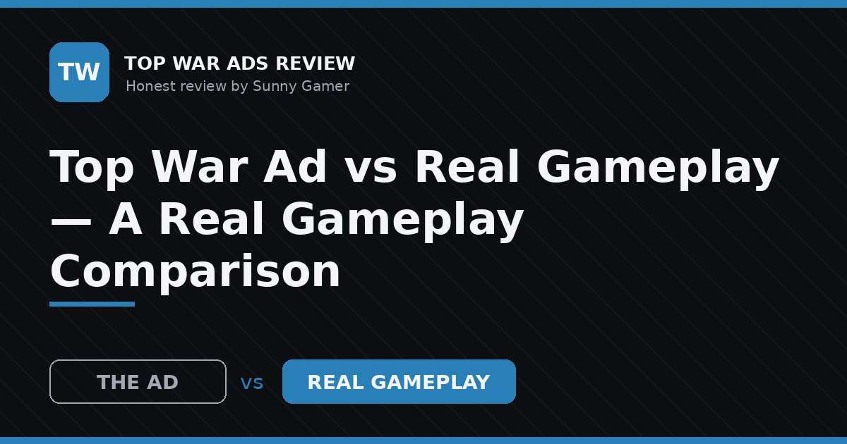 Top War Ad vs Real Gameplay — A Real Gameplay Comparison