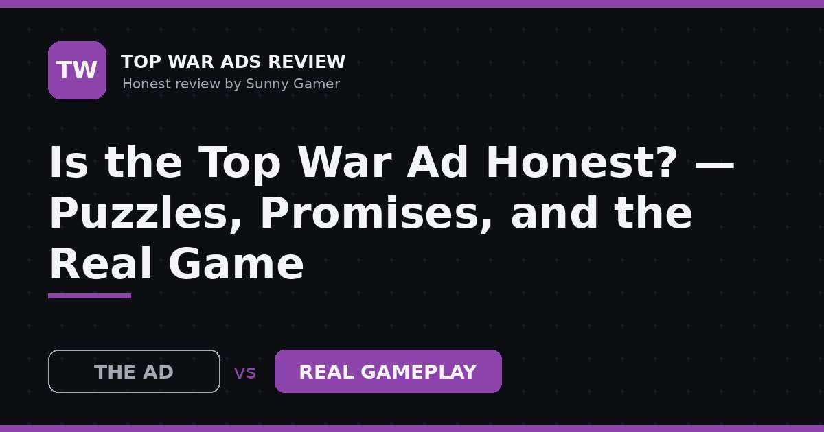 Is the Top War Ad Honest? — Puzzles, Promises, and the Real Game