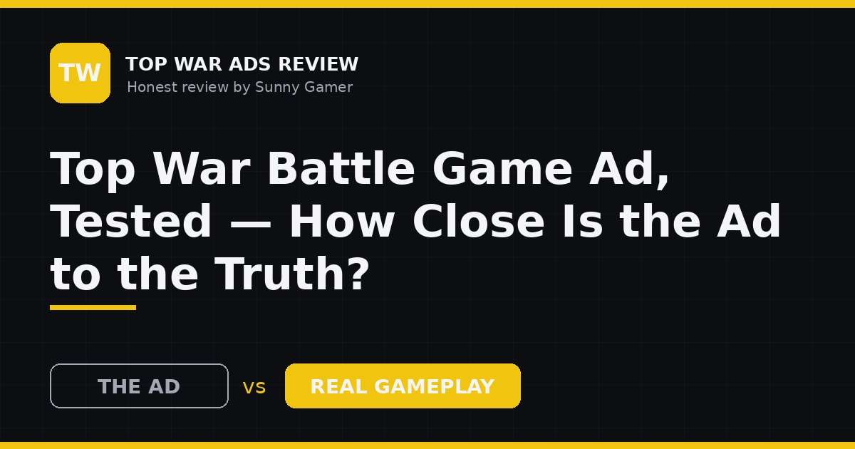 Top War Battle Game Ad, Tested — How Close Is the Ad to the Truth?