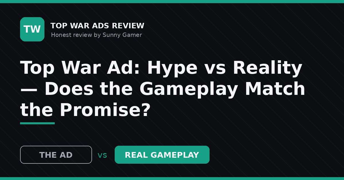Top War Ad: Hype vs Reality — Does the Gameplay Match the Promise?