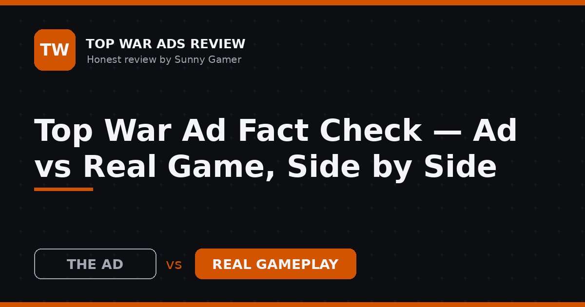 Top War Ad Fact Check — Ad vs Real Game, Side by Side